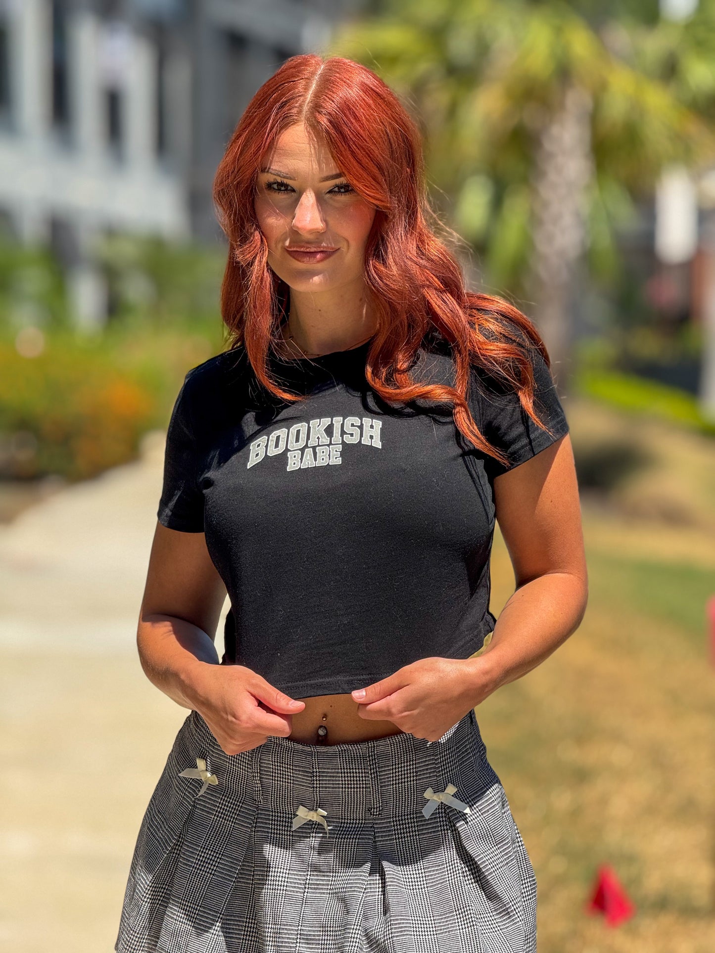 Bookish Babe Baby Tee – Classic Collegiate Style 2