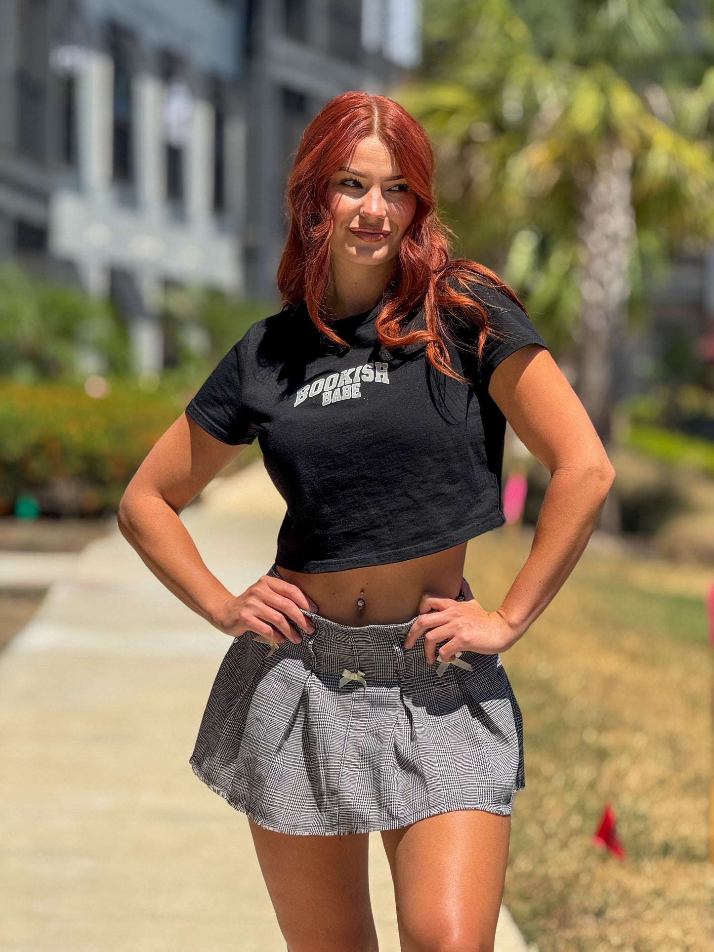 Bookish Babe Baby Tee – Classic Collegiate Style 2