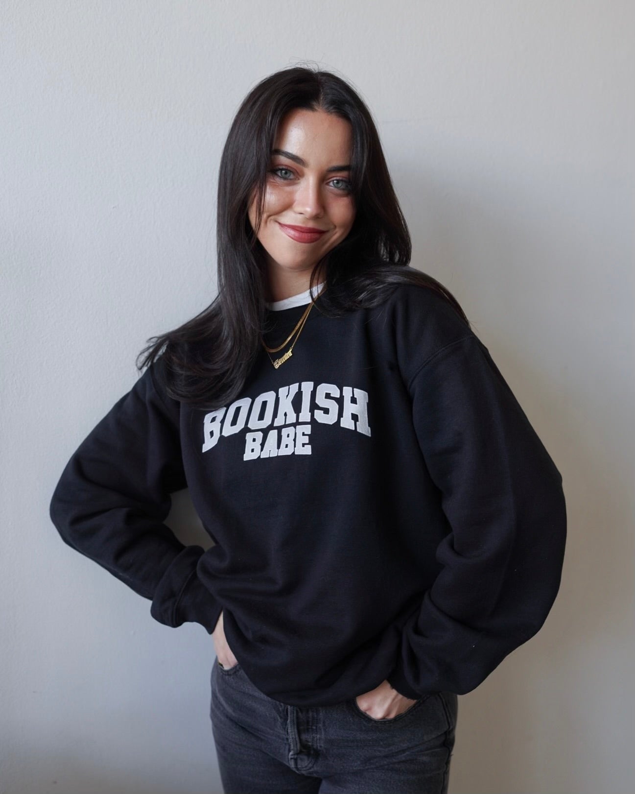 Varsity Grey Bookish Babe– Cozy, Classic, and Perfect for Your TBR Days